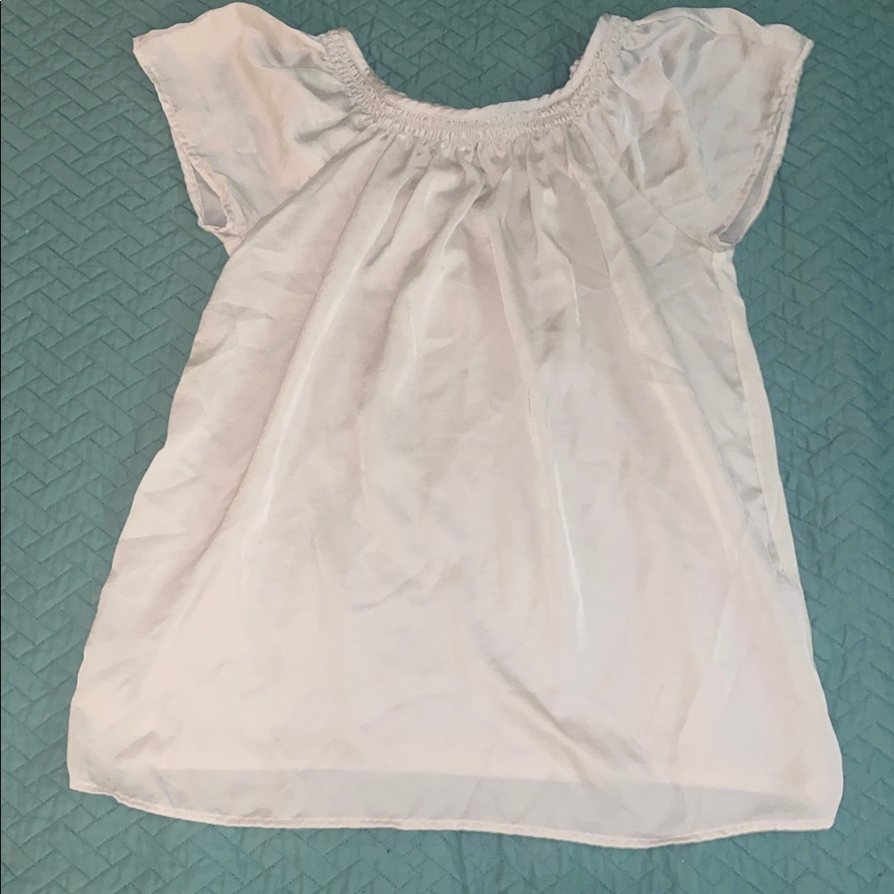 LOFT Cream Short Sleeve Top XXSP